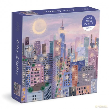 Galison 9780735371675 City Lights Jigsaw Puzzle, Multicoloured, 1000 Pieces - Galison [PUZZLE]
