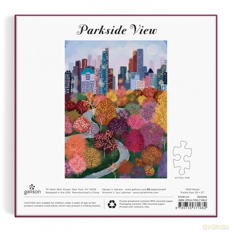Galison 9780735371682 Parkside View Jigsaw Puzzle, Multicoloured, 1000 Pieces - Galison [PUZZLE]