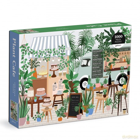 Galison 9780735371903 Plant Café Jigsaw Puzzle, Multicoloured, 1000 Pieces - Galison [PUZZLE]