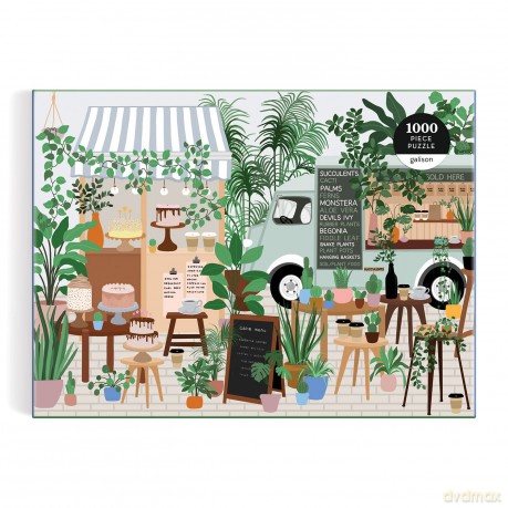 Galison 9780735371903 Plant Café Jigsaw Puzzle, Multicoloured, 1000 Pieces - Galison [PUZZLE]