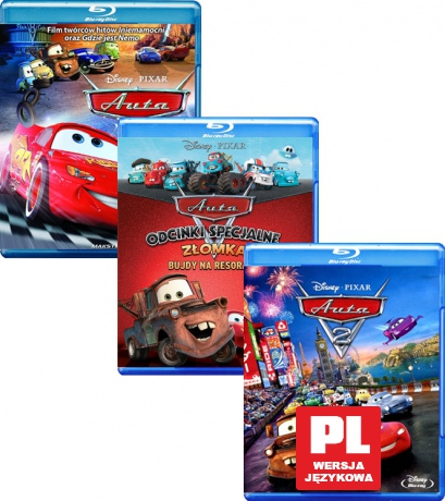 Auta / Auta 2 / Złomka bujdy na resorach (Disney) Pakiet [3Blu-Ray]