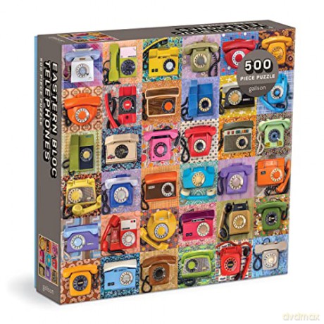 Galison 9780735371996 Eastern Bloc Telephones Jigsaw Puzzle, Multicoloured, 500 Pieces - Galison [PUZZLE]