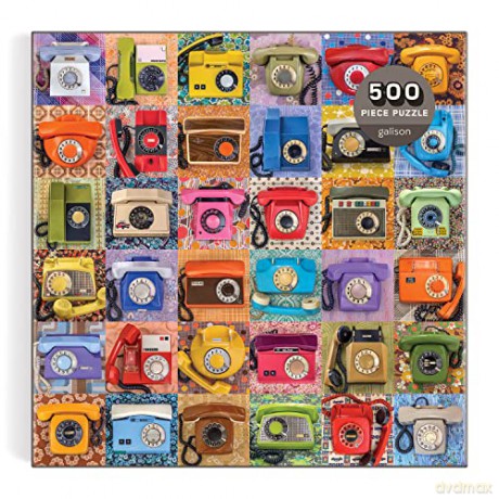 Galison 9780735371996 Eastern Bloc Telephones Jigsaw Puzzle, Multicoloured, 500 Pieces - Galison [PUZZLE]