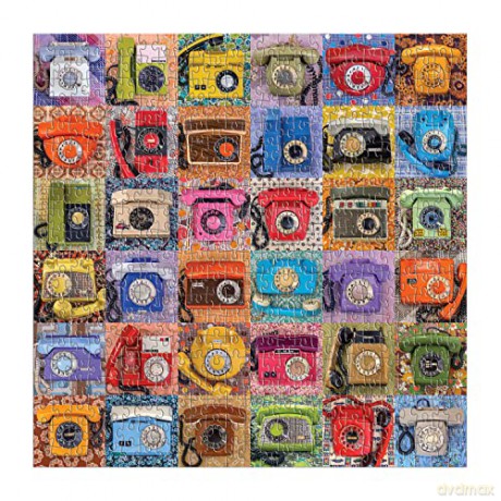 Galison 9780735371996 Eastern Bloc Telephones Jigsaw Puzzle, Multicoloured, 500 Pieces - Galison [PUZZLE]