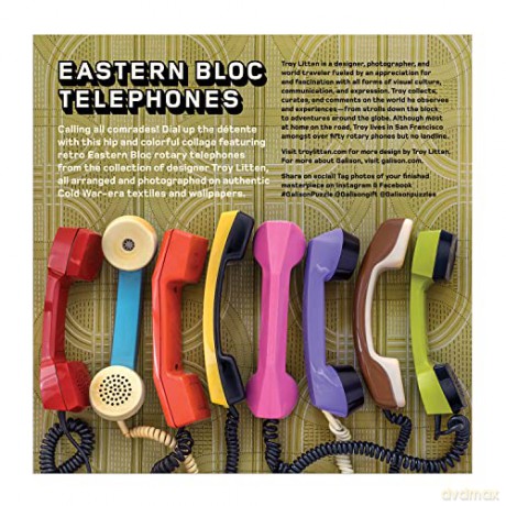 Galison 9780735371996 Eastern Bloc Telephones Jigsaw Puzzle, Multicoloured, 500 Pieces - Galison [PUZZLE]