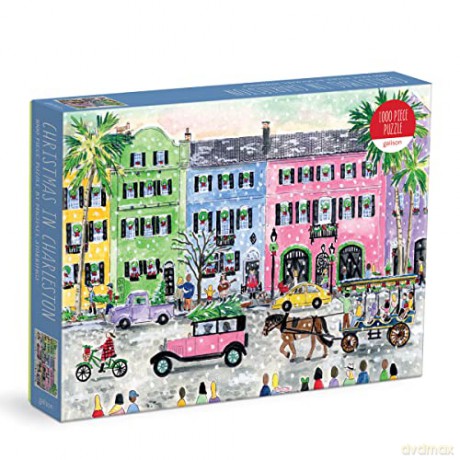 Galison 9780735372030 Michael Storrings Christmas in Charleston Jigsaw Puzzle, Multicoloured, 1000 Pieces - Galison [PUZZLE]