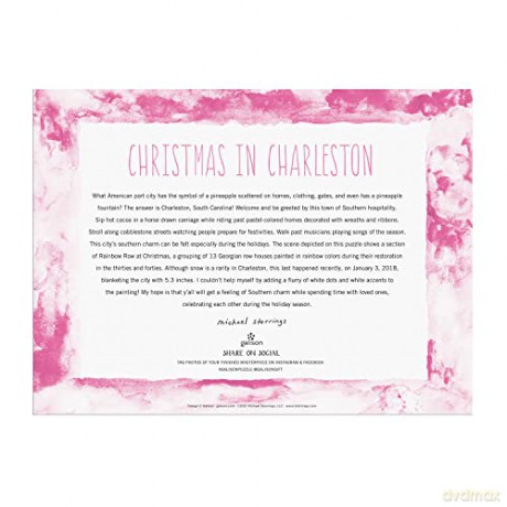 Galison 9780735372030 Michael Storrings Christmas in Charleston Jigsaw Puzzle, Multicoloured, 1000 Pieces - Galison [PUZZLE]