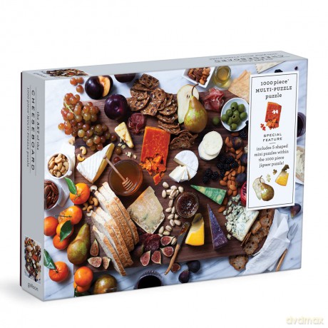 Galison 9780735372726 Art of the Cheeseboard Jigsaw Puzzle, Multicoloured, 1000 Pieces - Galison [PUZZLE]