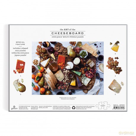 Galison 9780735372726 Art of the Cheeseboard Jigsaw Puzzle, Multicoloured, 1000 Pieces - Galison [PUZZLE]