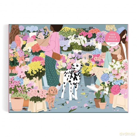 Galison 9780735372887 Flower Market Jigsaw Puzzle, Multicoloured, 1000 Pieces - Galison [PUZZLE]