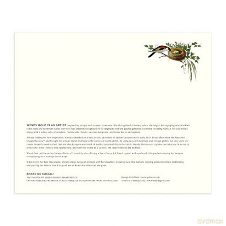 Galison 9780735372979 Wendy Gold State Birds 1000 Piece Puzzle - Galison [PUZZLE]