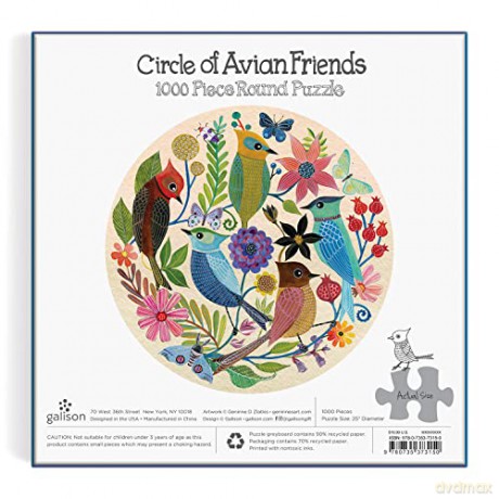 Galison 9780735373150 Circle of Avian Friends Jigsaw Puzzle - Galison [PUZZLE]