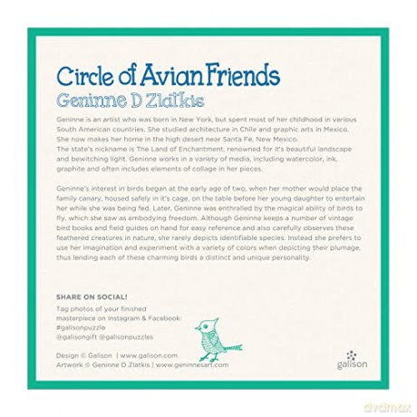 Galison 9780735373150 Circle of Avian Friends Jigsaw Puzzle - Galison [PUZZLE]