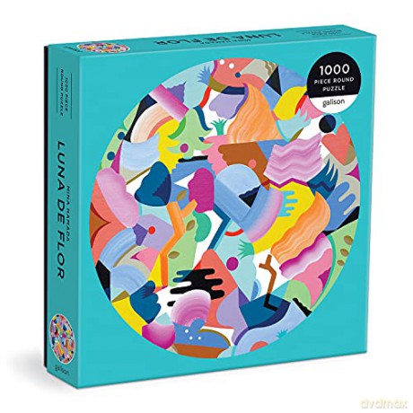Galison 9780735373242 Mina Hamada Luna de Flor Round Jigsaw Puzzle - Galison [PUZZLE]