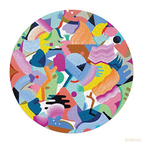 Galison 9780735373242 Mina Hamada Luna de Flor Round Jigsaw Puzzle - Galison [PUZZLE]