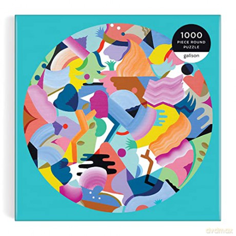 Galison 9780735373242 Mina Hamada Luna de Flor Round Jigsaw Puzzle - Galison [PUZZLE]