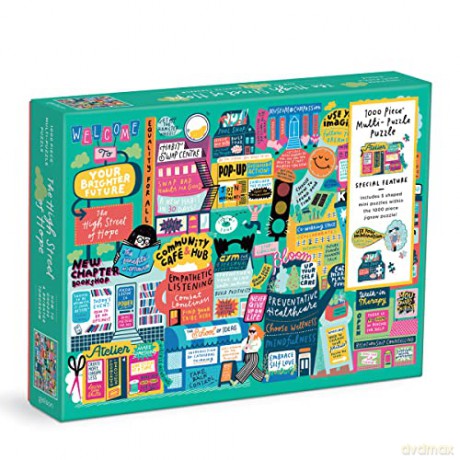 Galison 9780735373273 The High Street of Hope Jigsaw Puzzle, Multicoloured, 1000 Pieces - Galison [PUZZLE]