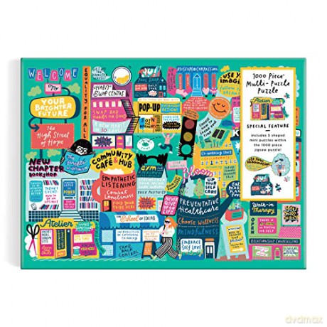 Galison 9780735373273 The High Street of Hope Jigsaw Puzzle, Multicoloured, 1000 Pieces - Galison [PUZZLE]
