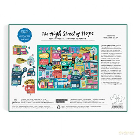 Galison 9780735373273 The High Street of Hope Jigsaw Puzzle, Multicoloured, 1000 Pieces - Galison [PUZZLE]