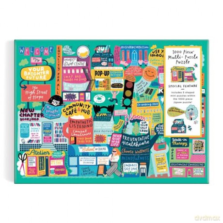 Galison 9780735373273 The High Street of Hope Jigsaw Puzzle, Multicoloured, 1000 Pieces - Galison [PUZZLE]