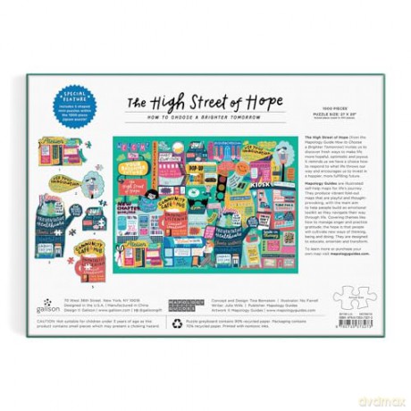 Galison 9780735373273 The High Street of Hope Jigsaw Puzzle, Multicoloured, 1000 Pieces - Galison [PUZZLE]