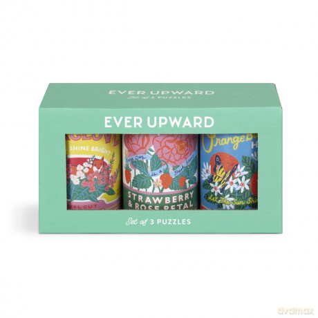 Galison 9780735373303 Ever Upward Set of 3 Puzzles in Tins - Galison [PUZZLE]