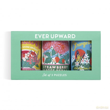 Galison 9780735373303 Ever Upward Set of 3 Puzzles in Tins - Galison [PUZZLE]