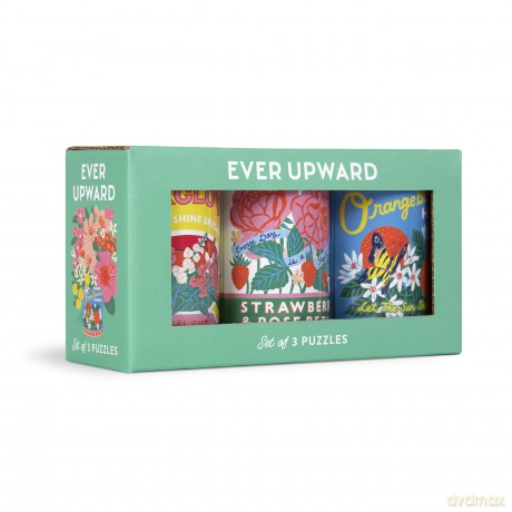Galison 9780735373303 Ever Upward Set of 3 Puzzles in Tins - Galison [PUZZLE]