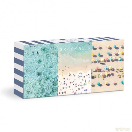 Galison 9780735373716 Gray Malin The Beachside Jigsaw Puzzle 3-in-1 Set, Multicoloured, 360 Pieces - Galison [PUZZLE]