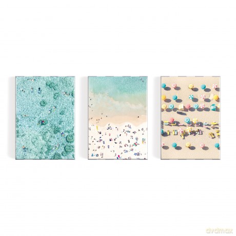 Galison 9780735373716 Gray Malin The Beachside Jigsaw Puzzle 3-in-1 Set, Multicoloured, 360 Pieces - Galison [PUZZLE]