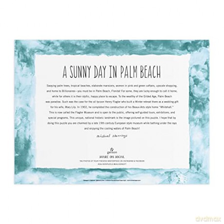 Galison 9780735373952 Michael Storrings A Sunny Day in Palm Beach 1000 Piece Puzzle - Galison [PUZZLE]