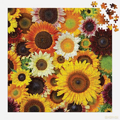 Galison 9780735374904 Sunflower Blooms Jigsaw Puzzle, Multicoloured, 500 Pieces - Galison [PUZZLE]