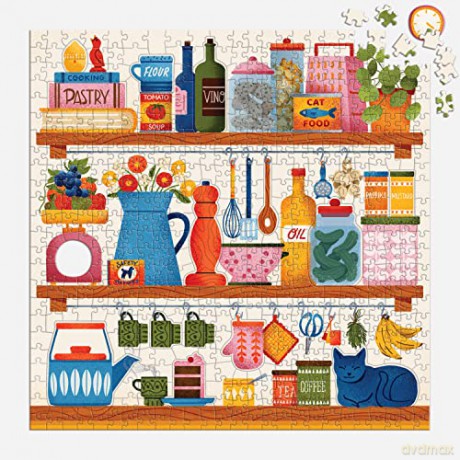 Galison 9780735374966 Kitchen Essentials Jigsaw Puzzle, Multicoloured, 500 Pieces - Galison [PUZZLE]