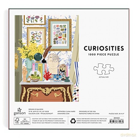 Galison 9780735374980 Curiosities Square Jigsaw Puzzle, Multicoloured, 1000 Pieces - Galison [PUZZLE]