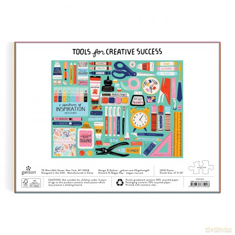 Galison 9780735375048 Tools for Creative Success Jigsaw Puzzle, Multicoloured, One Size - Galison [PUZZLE]