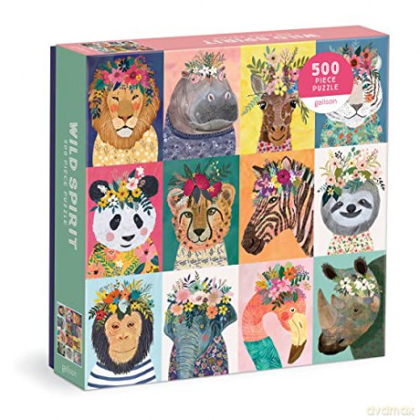 Galison 9780735375055 Wild Spirit Jigsaw Puzzle, Multicoloured, 500 Pieces - Galison [PUZZLE]