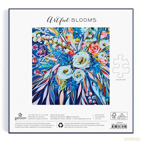 Galison 9780735375314 Artful Blooms Jigsaw Puzzle, Multicoloured - Galison [PUZZLE]