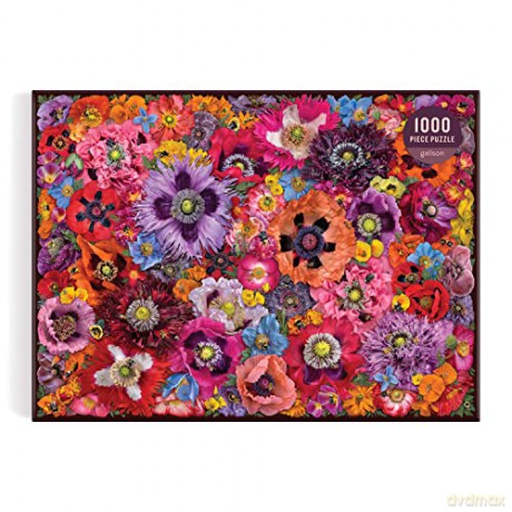 Galison 9780735375550 Bees in the Poppies Jigsaw Puzzle, Multicoloured, 1000 Pieces - Galison [PUZZLE]