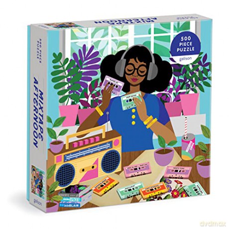 Galison 9780735375703 Mixtape Afternoon Jigsaw Puzzle, Multicoloured, 500 Pieces - Galison [PUZZLE]