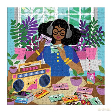 Galison 9780735375703 Mixtape Afternoon Jigsaw Puzzle, Multicoloured, 500 Pieces - Galison [PUZZLE]