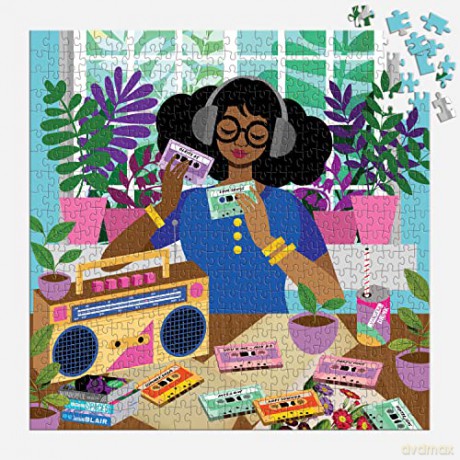 Galison 9780735375703 Mixtape Afternoon Jigsaw Puzzle, Multicoloured, 500 Pieces - Galison [PUZZLE]