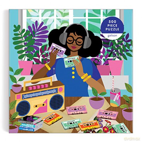 Galison 9780735375703 Mixtape Afternoon Jigsaw Puzzle, Multicoloured, 500 Pieces - Galison [PUZZLE]