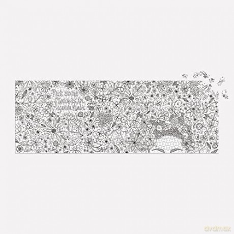 Galison 9780735375789 Andrea Pippins Flowers In Your Hair Colour-in Jigsaw Puzzle, Multicoloured, 1000 Pieces - Galison [PUZZLE]