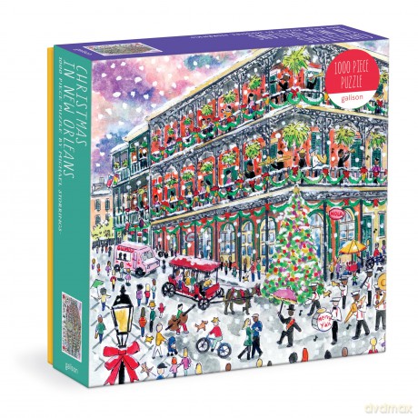Galison 9780735375857 Michael Storrings Christmas in New Orleans Jigsaw Puzzle, Multicoloured, 1000 Pieces - Galison [PUZZLE]