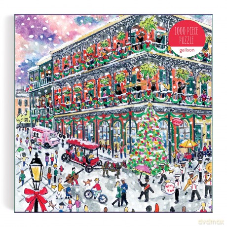 Galison 9780735375857 Michael Storrings Christmas in New Orleans Jigsaw Puzzle, Multicoloured, 1000 Pieces - Galison [PUZZLE]