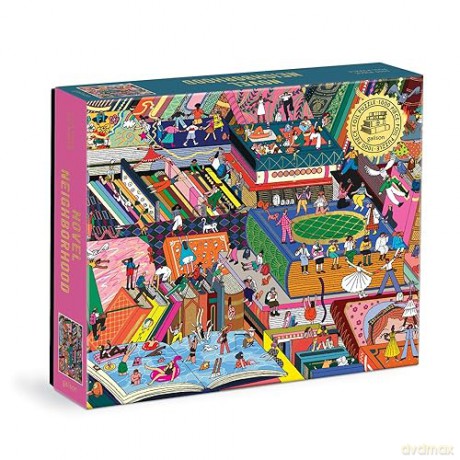 Galison 9780735375956 Novel Neighbourhood Jigsaw Puzzle, Multicoloured, 1000 Pieces - Galison [PUZZLE]