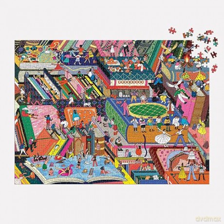 Galison 9780735375956 Novel Neighbourhood Jigsaw Puzzle, Multicoloured, 1000 Pieces - Galison [PUZZLE]