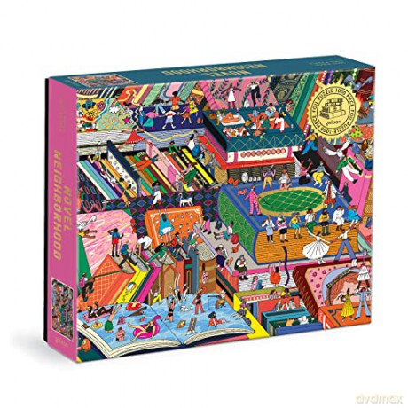 Galison 9780735375956 Novel Neighbourhood Jigsaw Puzzle, Multicoloured, 1000 Pieces - Galison [PUZZLE]