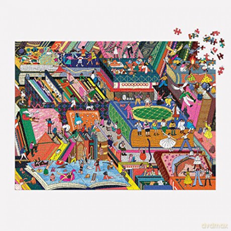Galison 9780735375956 Novel Neighbourhood Jigsaw Puzzle, Multicoloured, 1000 Pieces - Galison [PUZZLE]