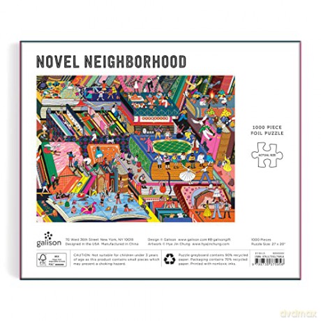 Galison 9780735375956 Novel Neighbourhood Jigsaw Puzzle, Multicoloured, 1000 Pieces - Galison [PUZZLE]